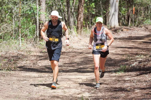 Kate and Chris running